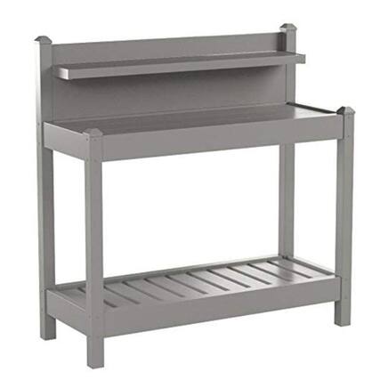 Front. Dura-Trel - Dura-Trel Greenfield Outdoor Table Potting Bench for Gardening Supplies, Mocha - Mocha.
