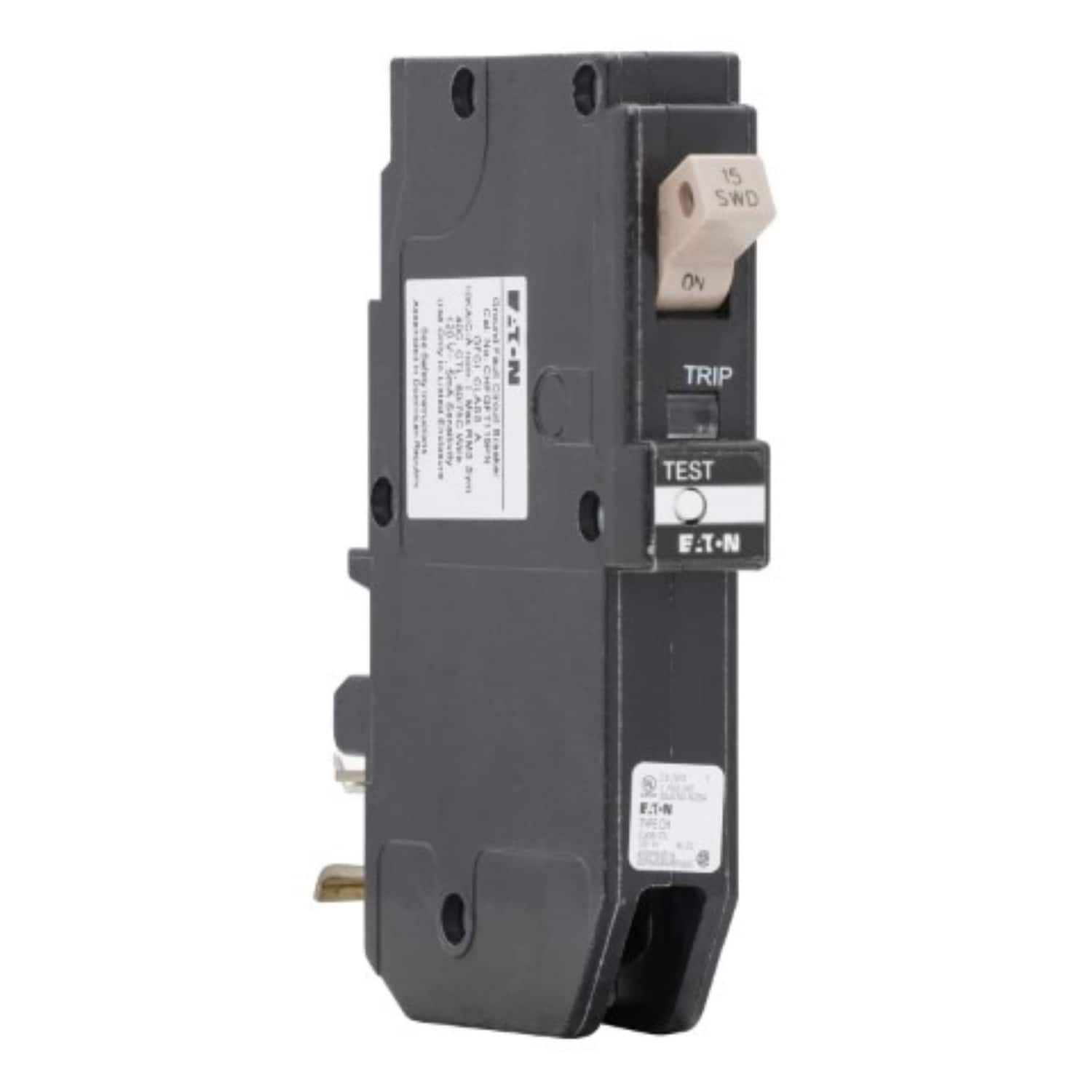 Eaton - 15 amps Ground Fault Single Pole Circuit Breaker price history on PriceWatchPro