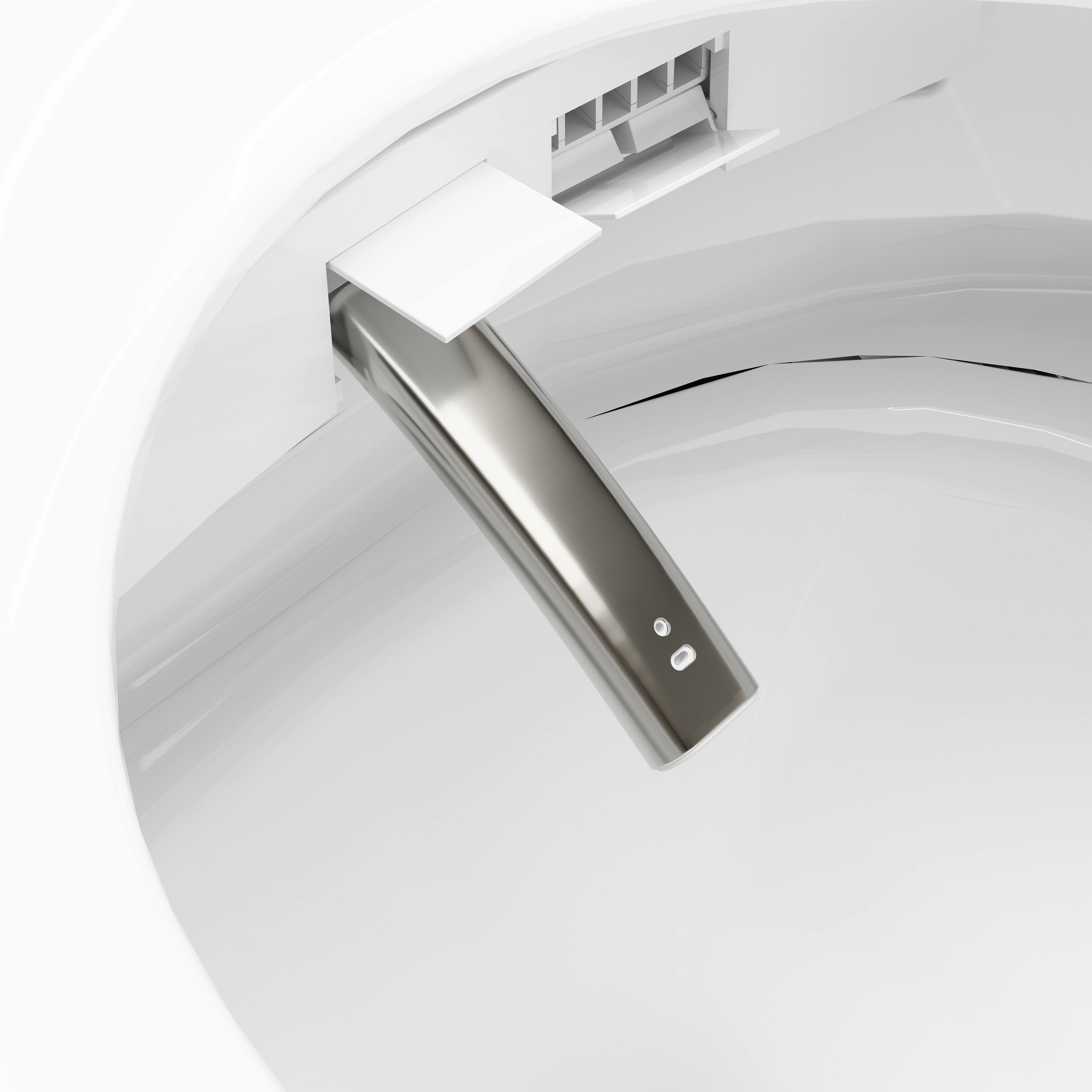 Alt View 2. TOTTE - Smart Bidet Toilet with Built-in Tank, Auto Open/Close, Digital Display & Power-Outage Flush - White.