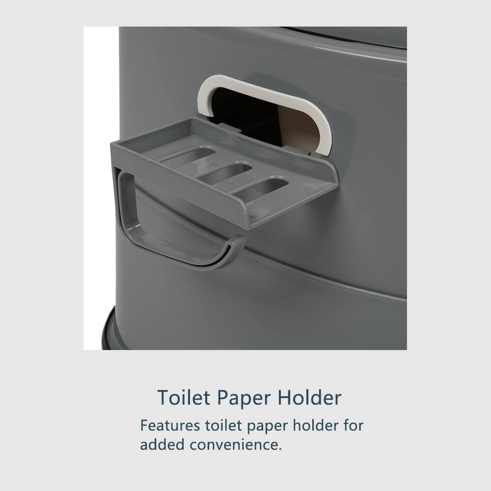 Alt View 3. Winado - 5L Portable Toilet Seat For Camping Toilet Travel Hiking for Outdoor Indoor Potty - Gray.