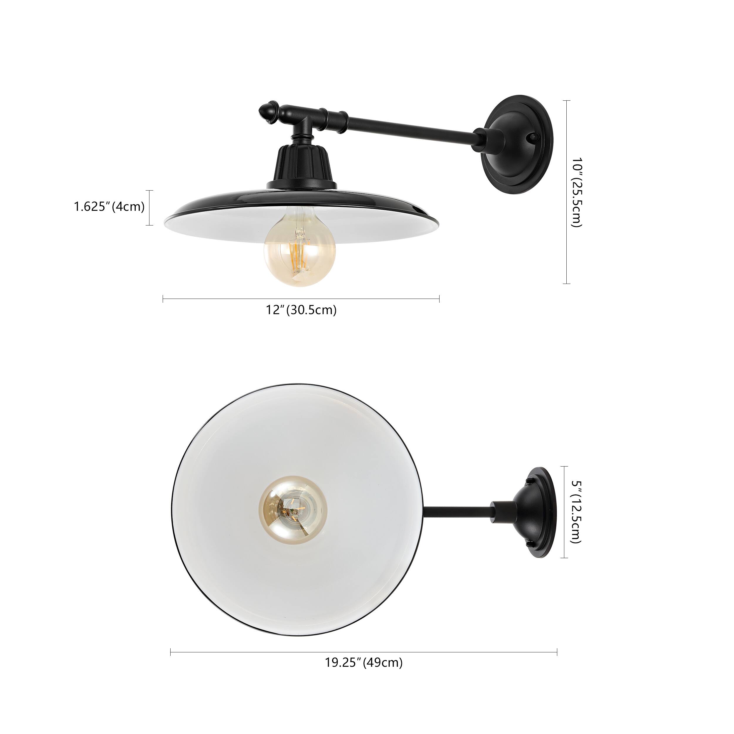 1.625" (4cm)  
10" (25.5cm)  
12" (30.5cm)  
5" (12.5cm)  
19.25" (49cm)