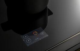 36" Bertazzoni 5-Element Built-In Electric Induction Cooktop - Black with Carbonio Metal Frame - Black Glass/Carbonio