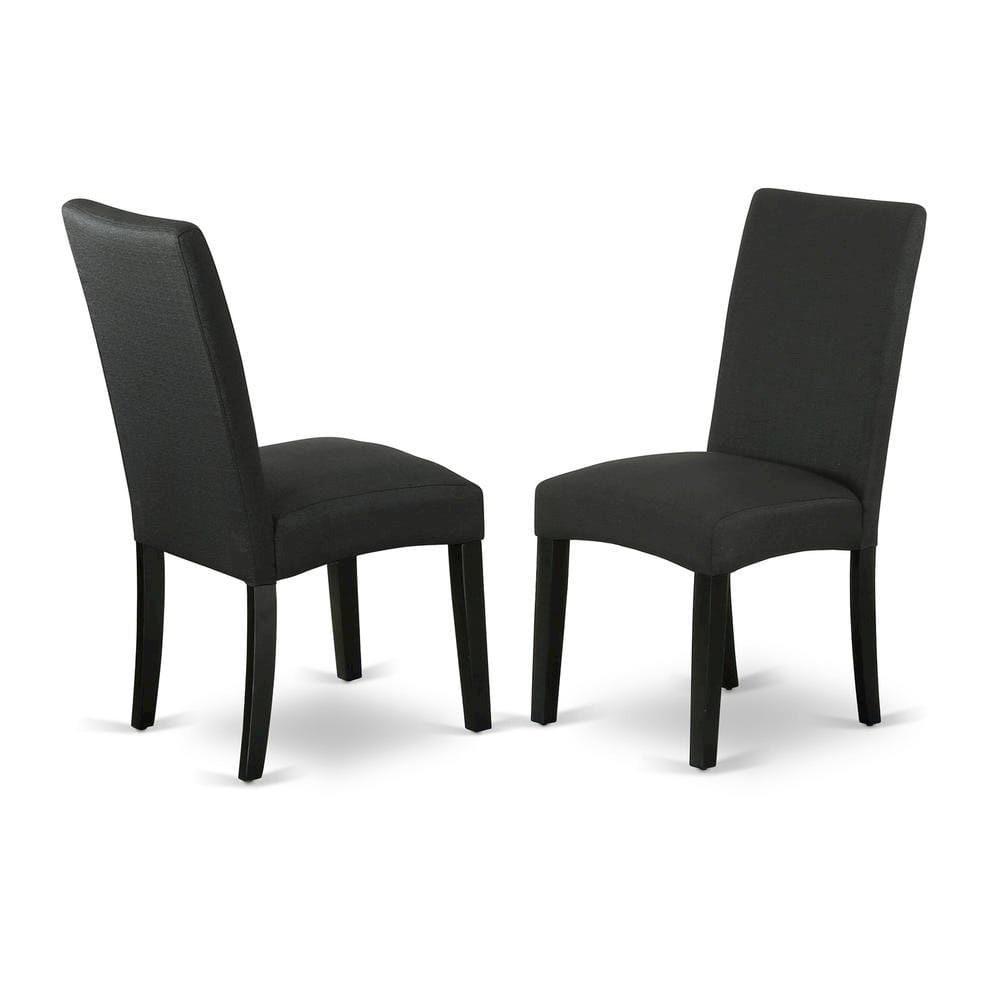 FurniFact - Elegant Black Dining Room Table Set – Kitchen Table and Chairs for 4 - Brown