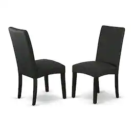 FurniFact - Elegant Black Dining Room Table Set – Kitchen Table and Chairs for 4 - Brown