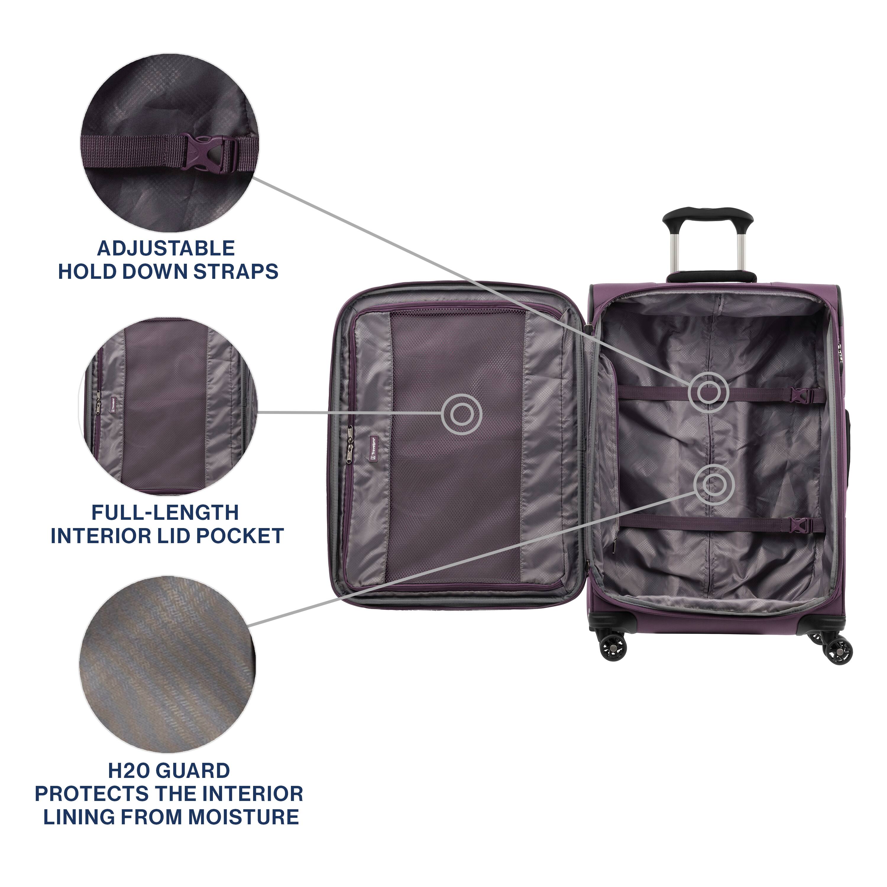 ADJUSTABLE HOLD DOWN STRAPS  
FULL-LENGTH INTERIOR LID POCKET  
H2O GUARD PROTECTS THE INTERIOR LINING FROM MOISTURE