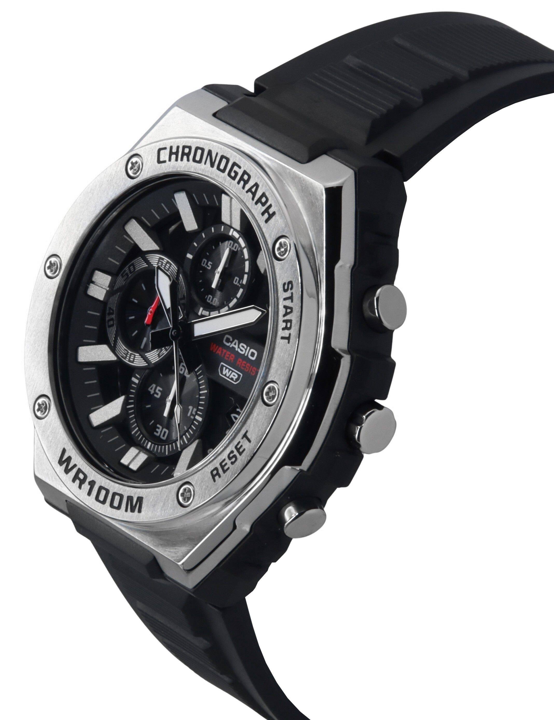 CHRONOGRAPH  
0.0 0.5 0.1  
START  
WATER RESIST  
CASIO  
WR100M  
45 15 30  
RESET