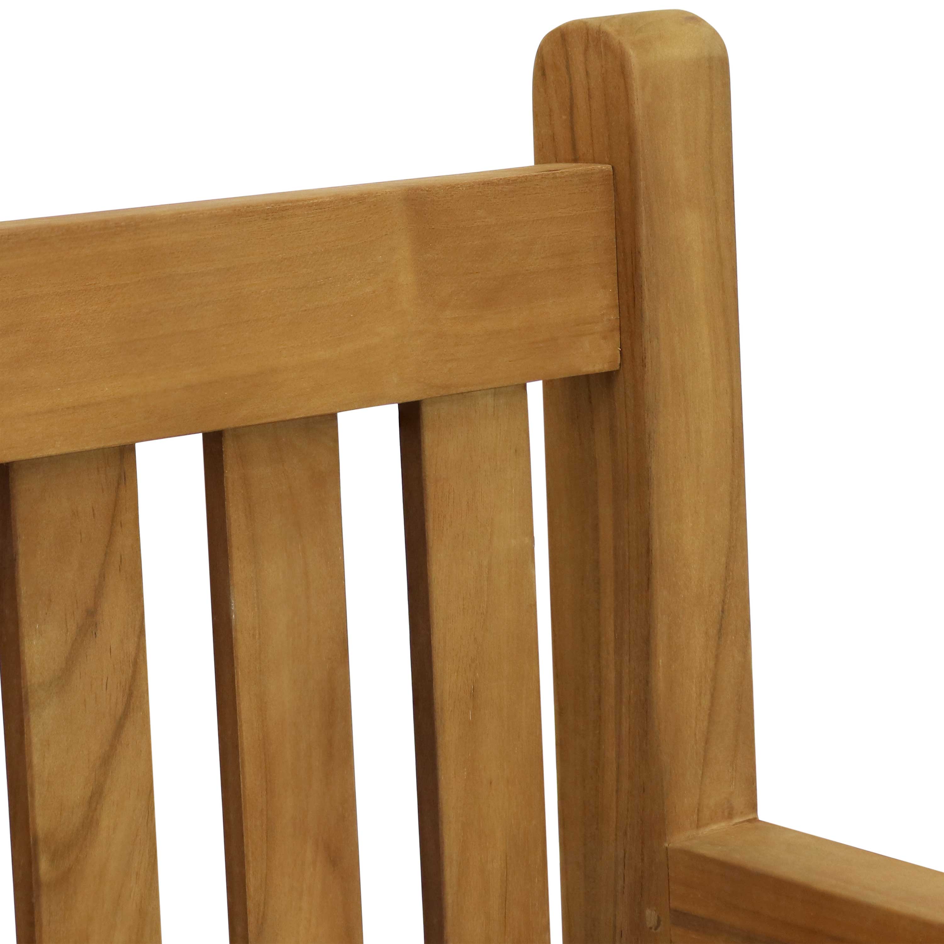 Alt View 8. Sunnydaze - 2-Person Mission Style Solid Teak Wood Outdoor Garden Bench - Beige.