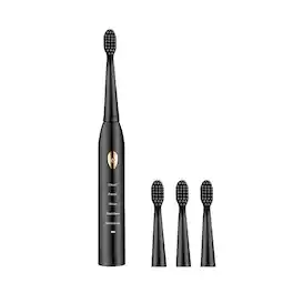 Cluzine - Electric Toothbrush Smart Sonic IPX7 Waterproof Multi-Function Rechargeable Soft Bristles - Black