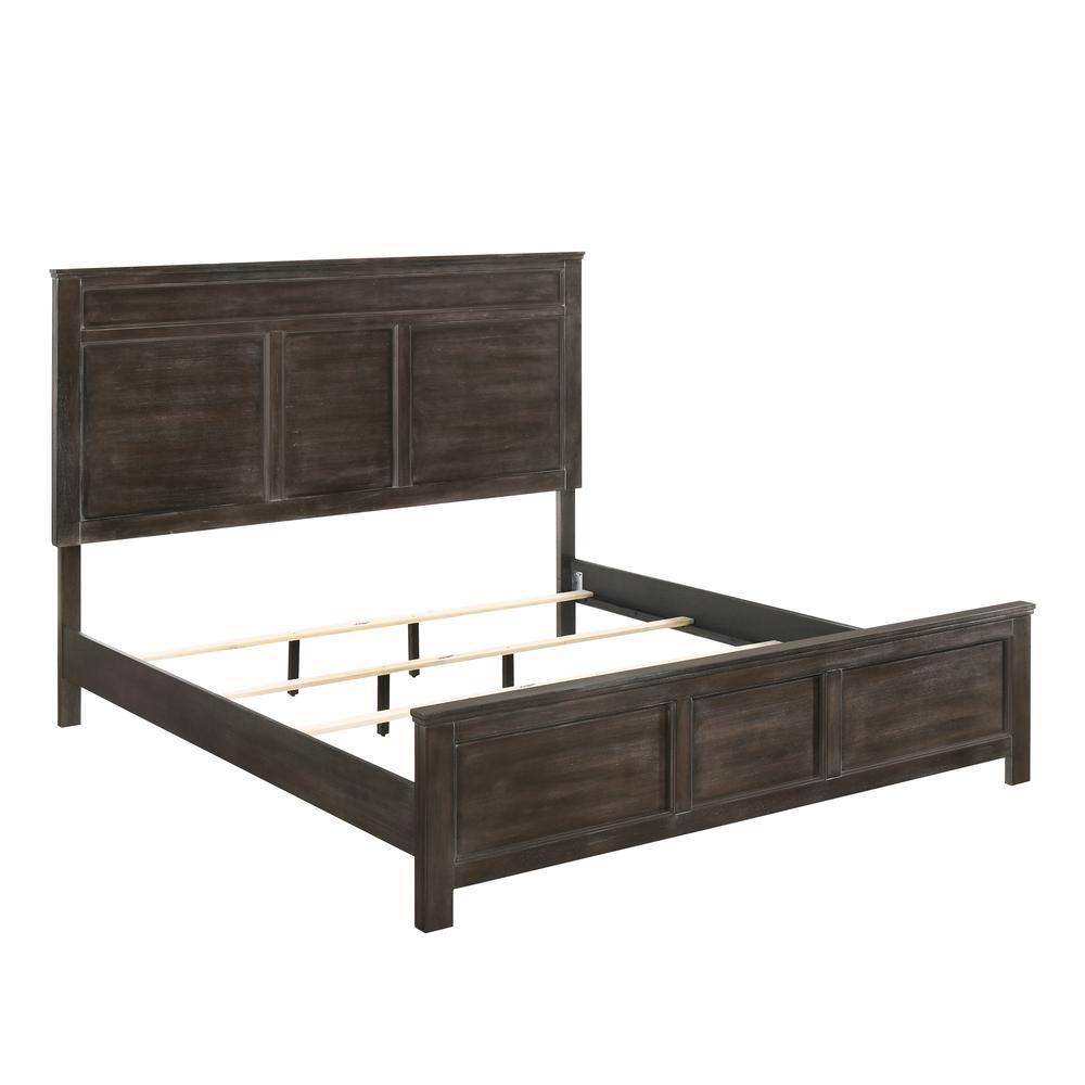 Back. New Classic Furniture - Furniture Andover Twin Size Solid Wood Bed in Nutmeg - Nutmeg.