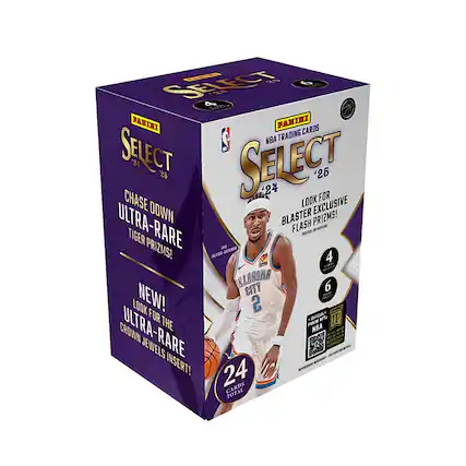 FANINI NBA TRADING CARDS SELECT '24 '25
CHASE DOWN ULTRA-RARE TIGER PRIZMS!
LOOK FOR BLASTER EXCLUSIVE FLASH PRIZMS!
NEW! LOOK FOR THE ULTRA-RARE CROWN JEWELS INSERT!
24 CARDS TOTAL