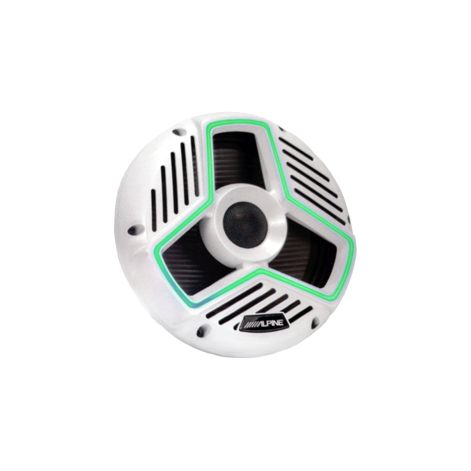 Alt View 2. Alpine - Alpine MRN-S88-LW Marine 8.8" Coaxial Speaker Set - White - Black/Gray.