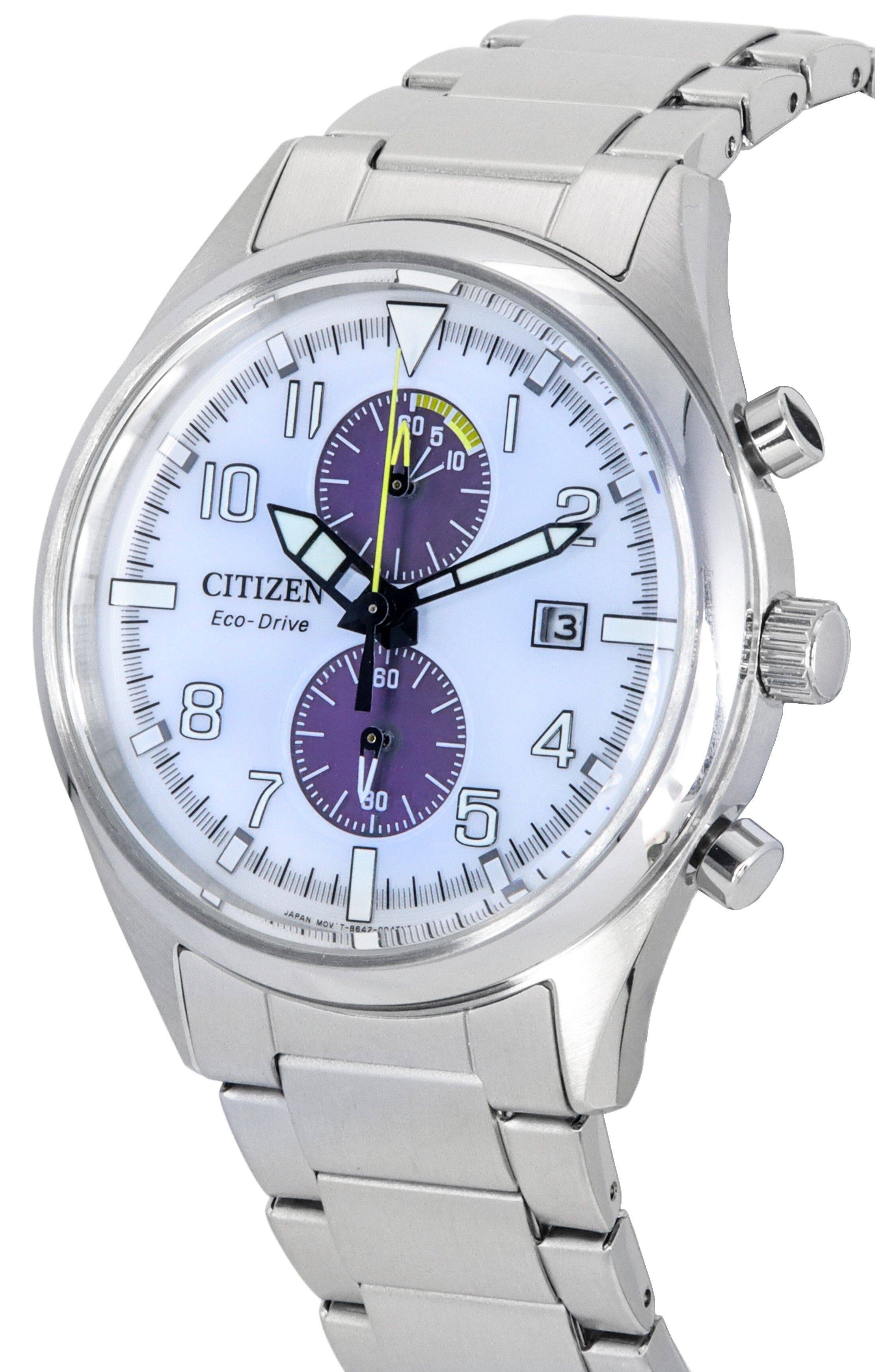 Citizen Classic Eco Drive Chronograph Stainless Steel Dial CA7028