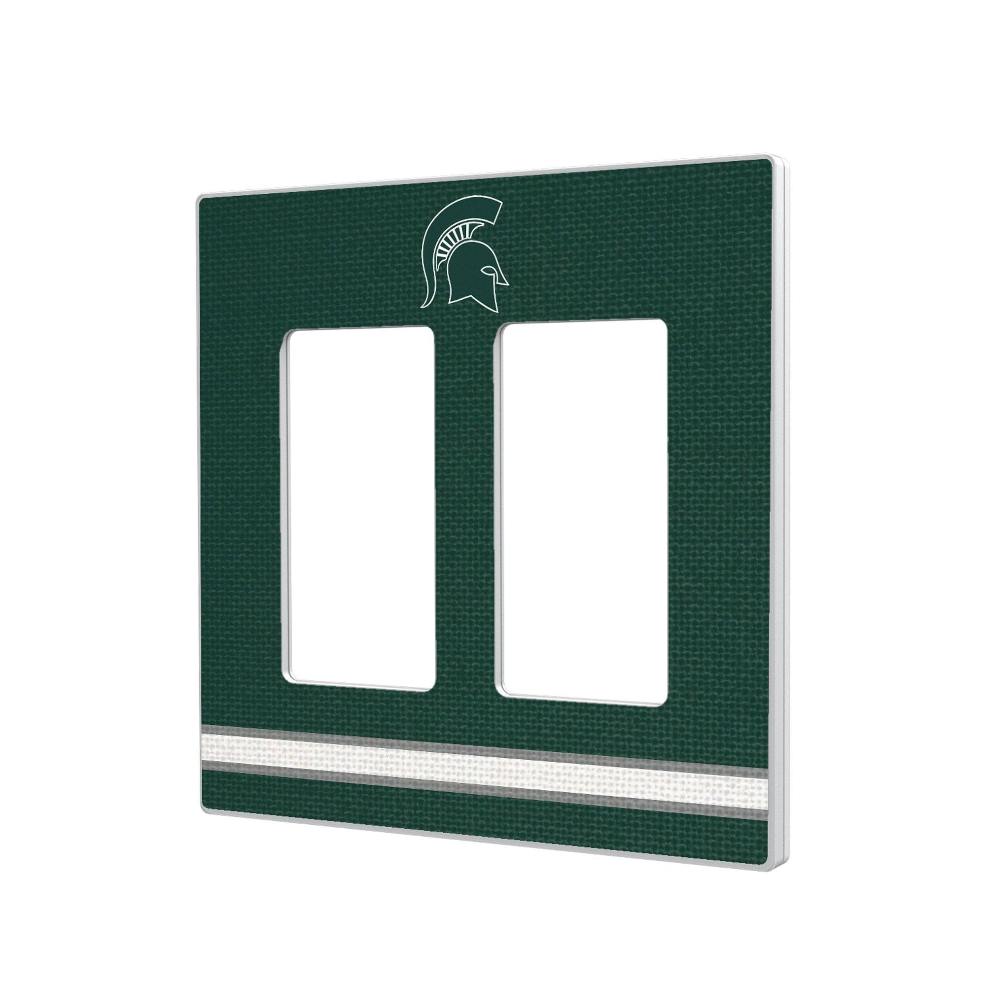 Keyscaper - Michigan State Spartans Stripe Design Double Rocker Light Switch Plate - Multicolor price history on PriceWatchPro