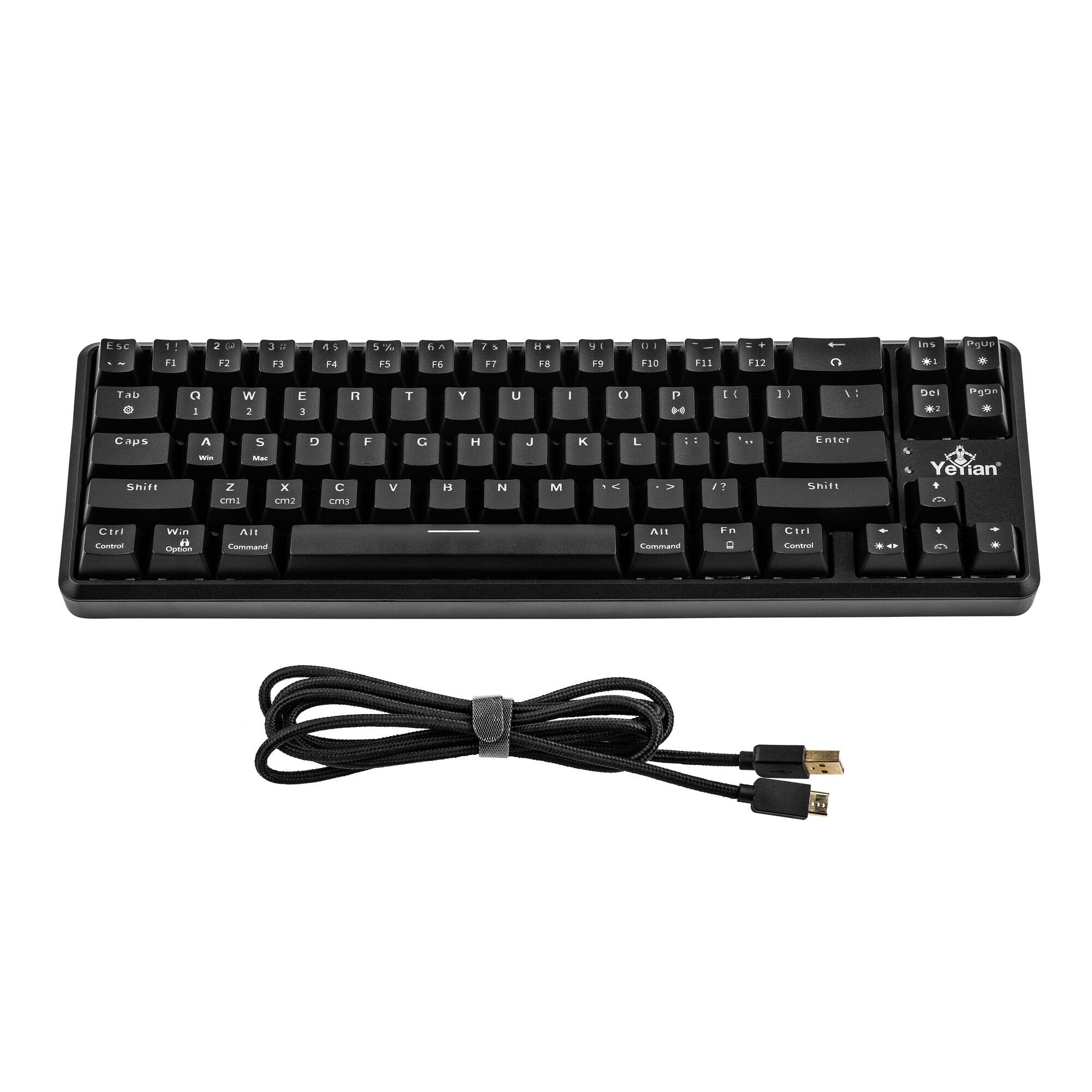 Sure, here is the corrected and grouped text from the image:

**Top Row:**
- Esc
- F1
- F2
- F3
- F4
- F5
- F6
- F7
- F8
- F9
- F10
- F11
- F12
- Ins
- PgUp
- Del
- PgDn

**Second Row:**
- Tab
- Q
- W
- E
- R
- T
- Y
- U
- I
- O
- P
- [
- ]
- \

**Third Row:**
- Caps
- A
- S
- D
- F
- G
- H
- J
- K
- L
- ;
- '

**Fourth Row:**
- Shift
- Z
- X
- C
- V
- B
- N
- M
- ,
- .
- /

**Fifth Row:**
- Shift
- Win
- Ctrl
- Alt
- Fn
- Ctrl
- Alt
- Command
- Command

**Bottom Row:**
- Ctrl
- Win
- Alt
- Space
-