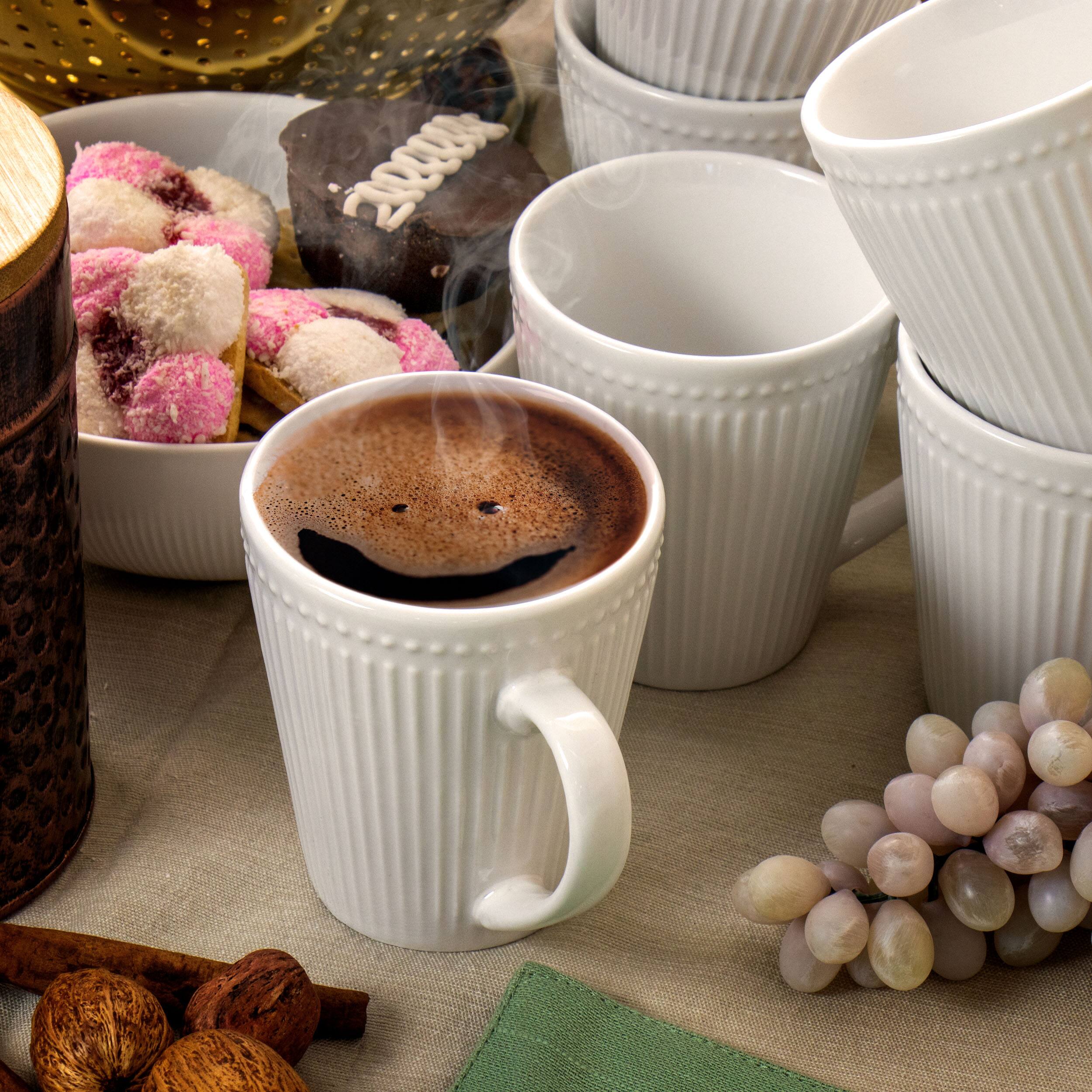 Alt View 9. Elama - Elama Madeline 12 Piece Porcelain Mug Set in White - White.