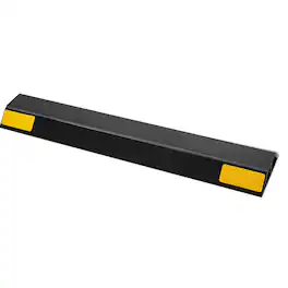 VEVOR - Parking Stopper, 18 Inch 2 Pcs Heavy Duty Parking Aid for Garage, PP Curb Garage Floor Stopper with Reflective Strips - Black