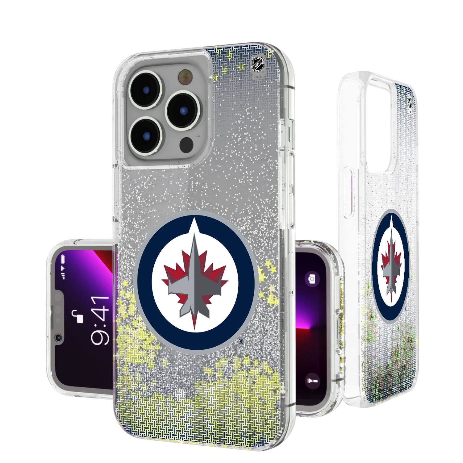 Keyscaper - NHL - Winnipeg Jets Linen Logo iPhone Glitter Case - 14 - Multicolor price history on PriceWatchPro