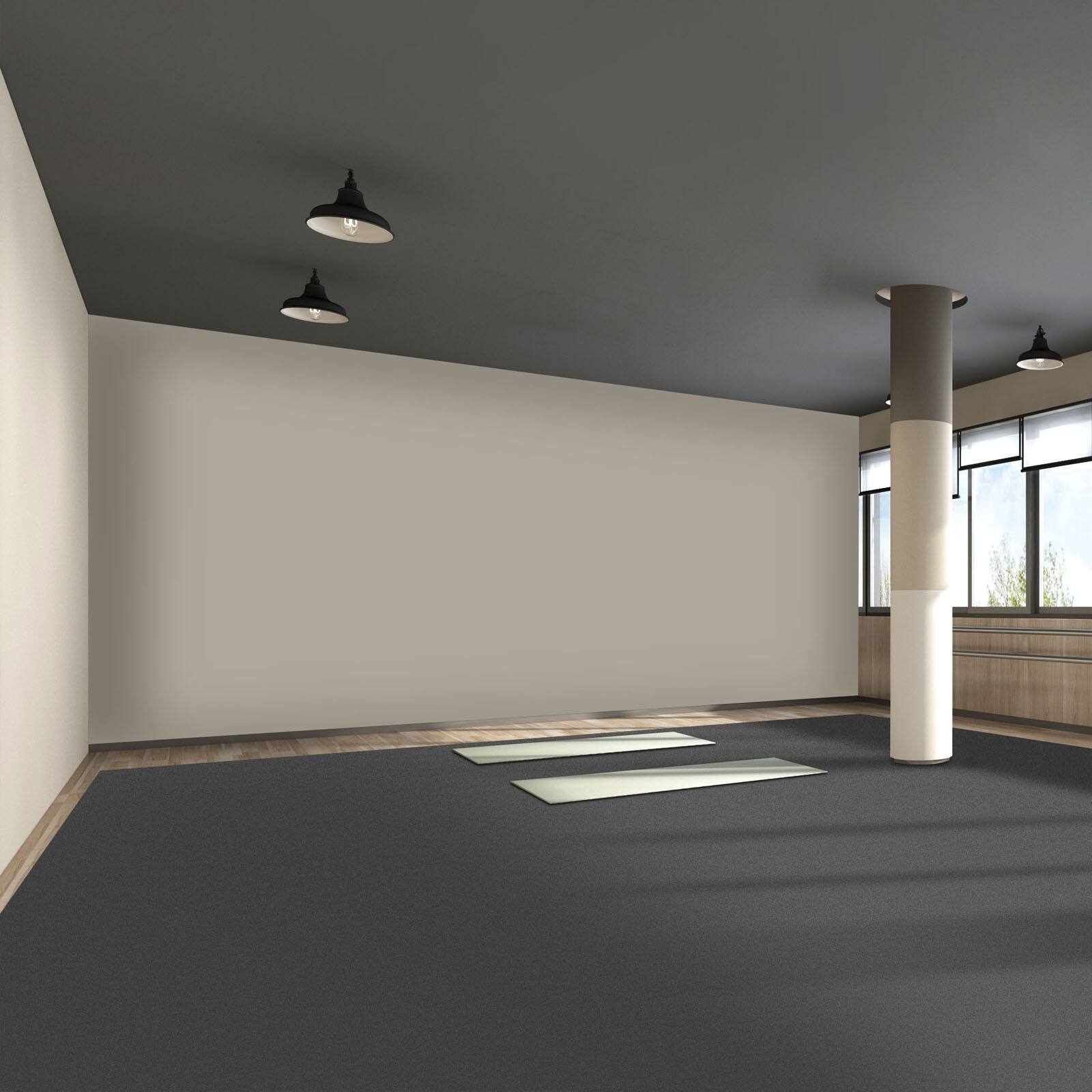 Alt View 5. VEVOR - Dance Floor, 6.6x3.9ft Dance Floor Roll, 0.06in Thick PVC Vinyl Dance Floor, Black/Grey Reversible Portable Dance Floor - Grey;Black.