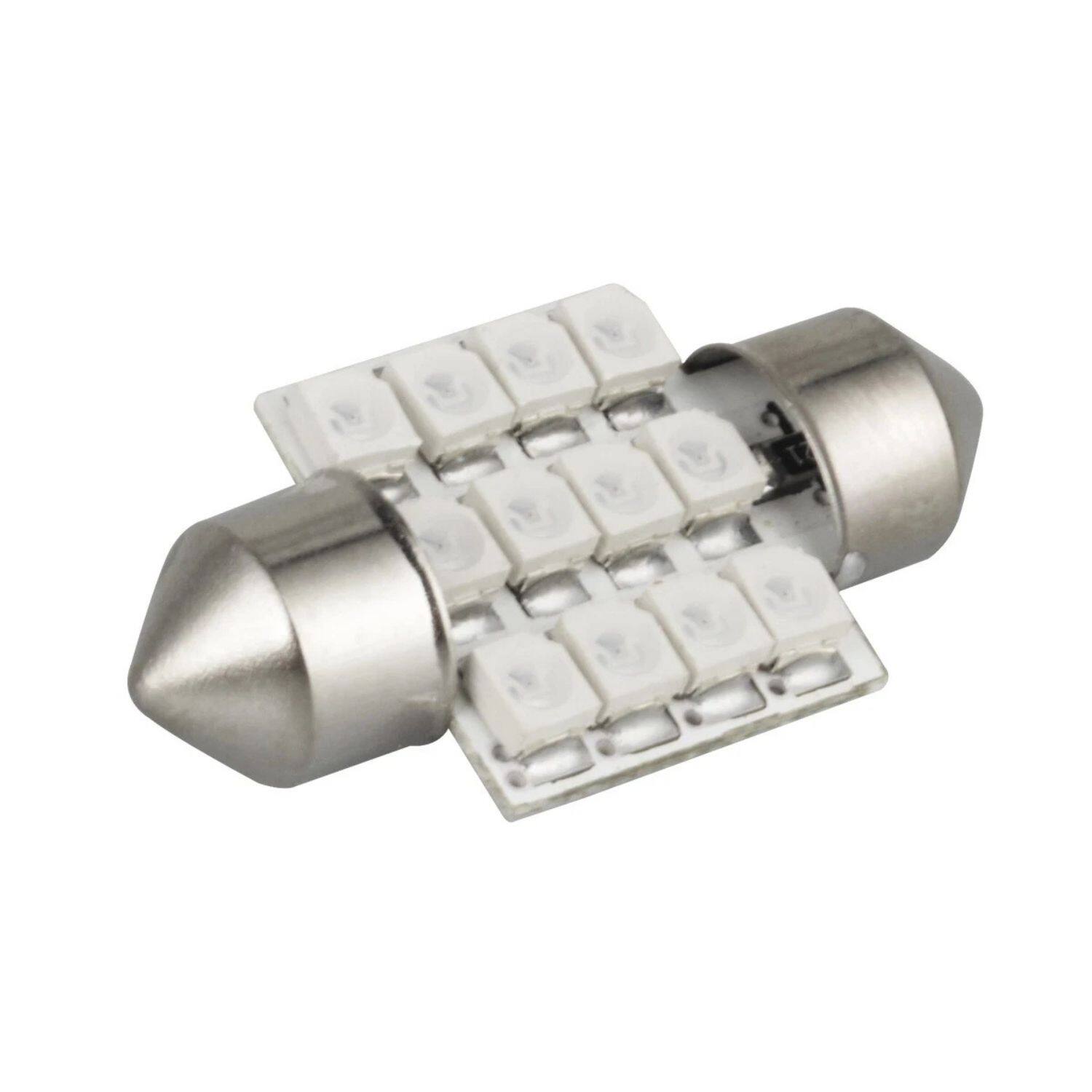 Left. Home Collection - 13× Red Car Interior LED Bulb Kit – T10 Map, Dome, Door, Trunk & License Plate Lights.