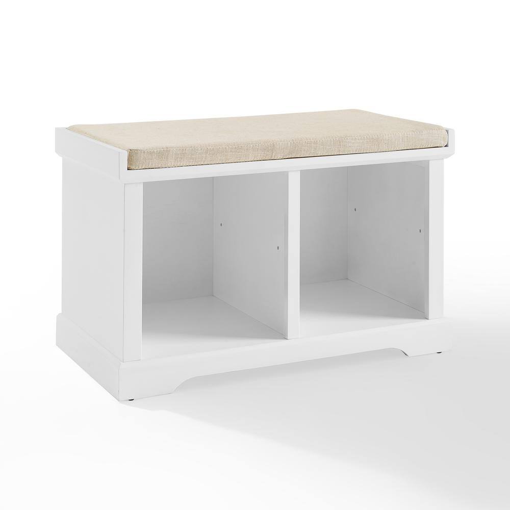 Left. Crosley Furniture - Anderson Entryway Storage Bench - White.