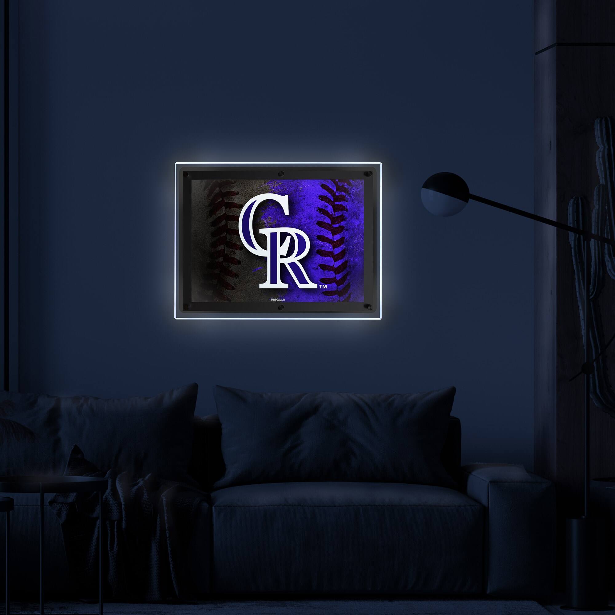Alt View 2. Holland Bar Stool Co. - Colorado Rockies 19" x 14.5" Backlit LED Sign - Multicolor.