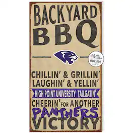 Jardine - High Point Panthers 11'' x 20'' Indoor/Outdoor BBQ Sign - Brown