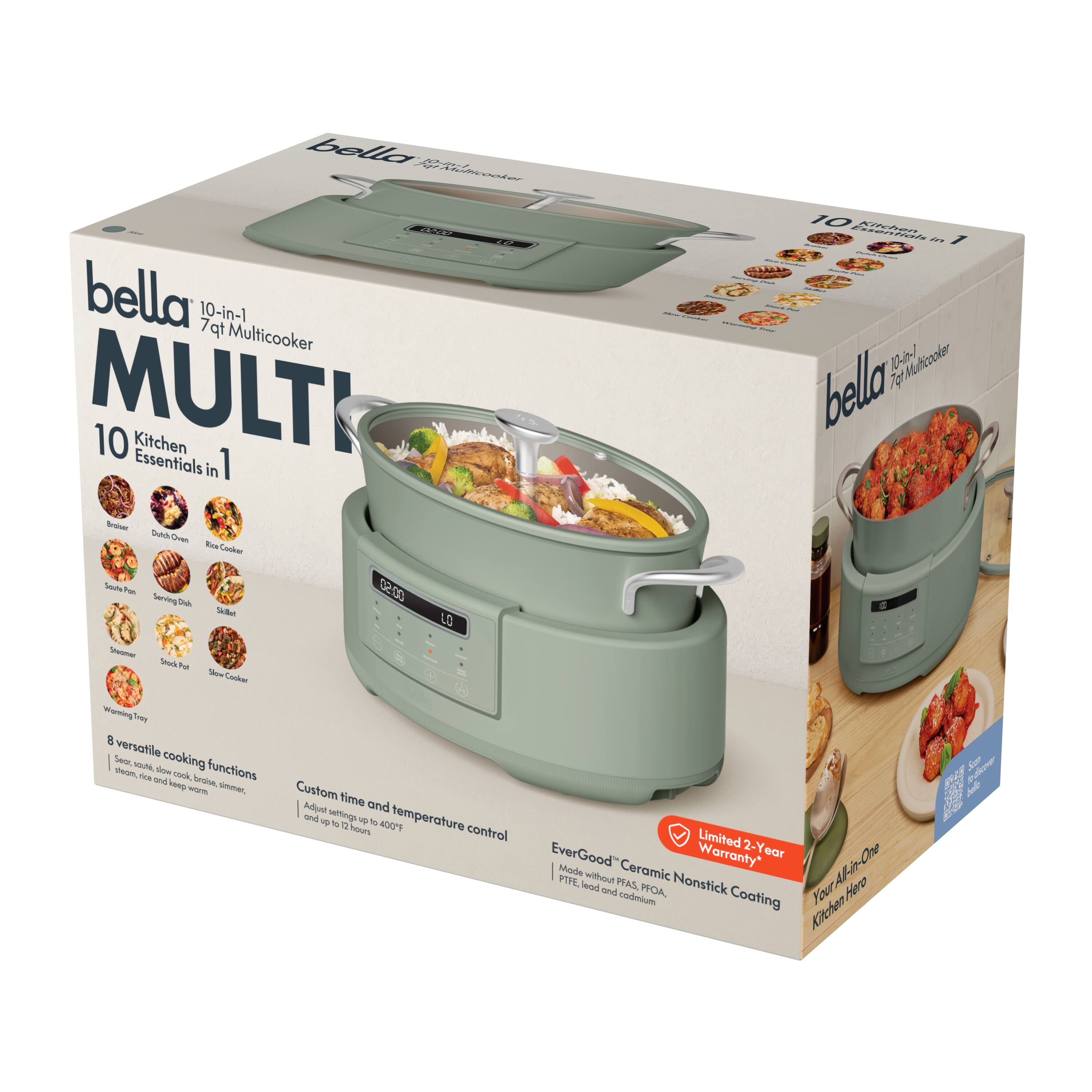 Bella MULTI 10 in 1 7 qt. Multicooker Aloe - Best Buy