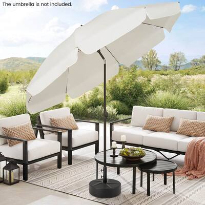 costway patio umbrella base 211 LBS Fillable with Wheels and Telescopic Pull Rod the patio umbrella stand provides an ideal shading solution for narrow balconies and compact garden spaces Costway Refillable Poolside Umbrella Base