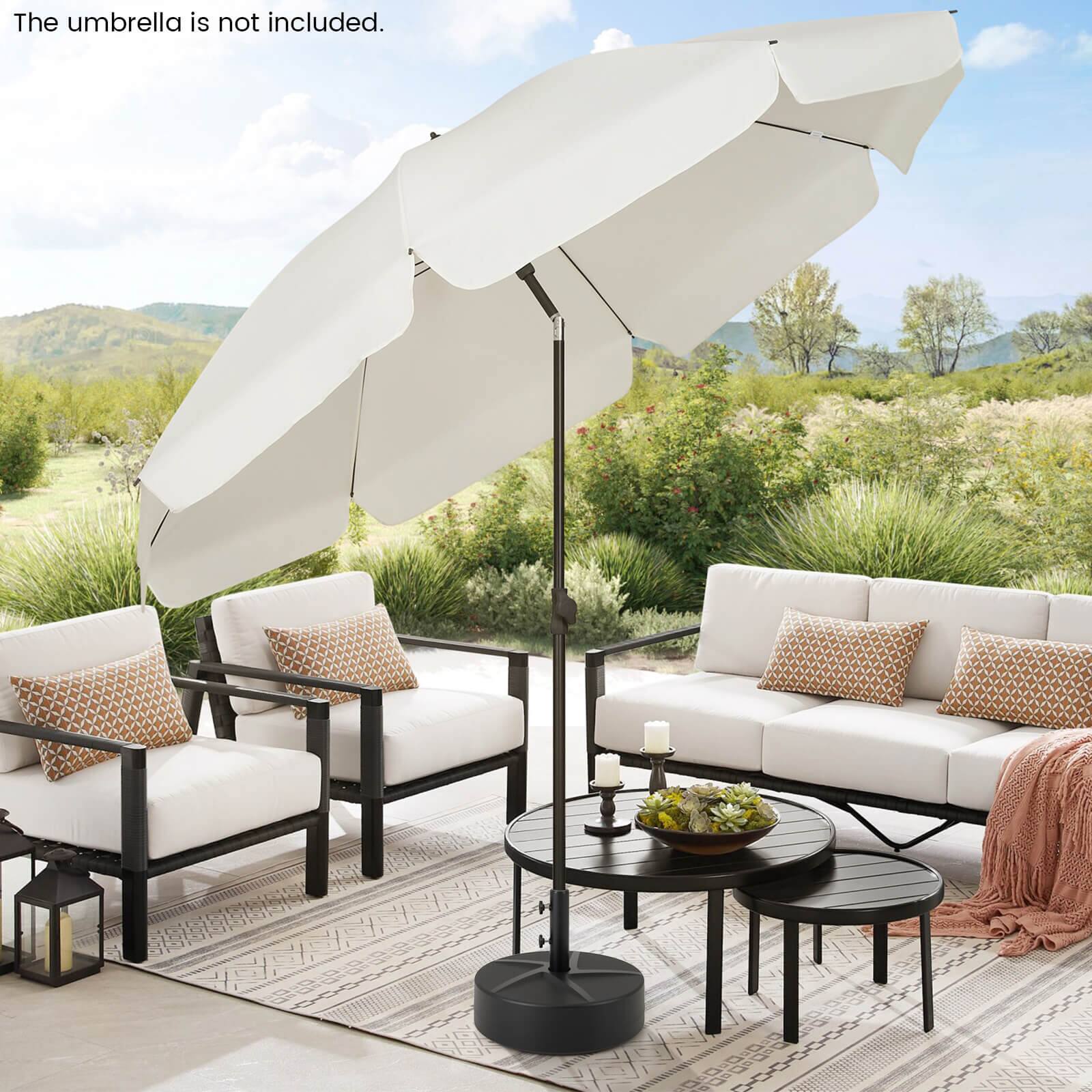 The umbrella is not included.