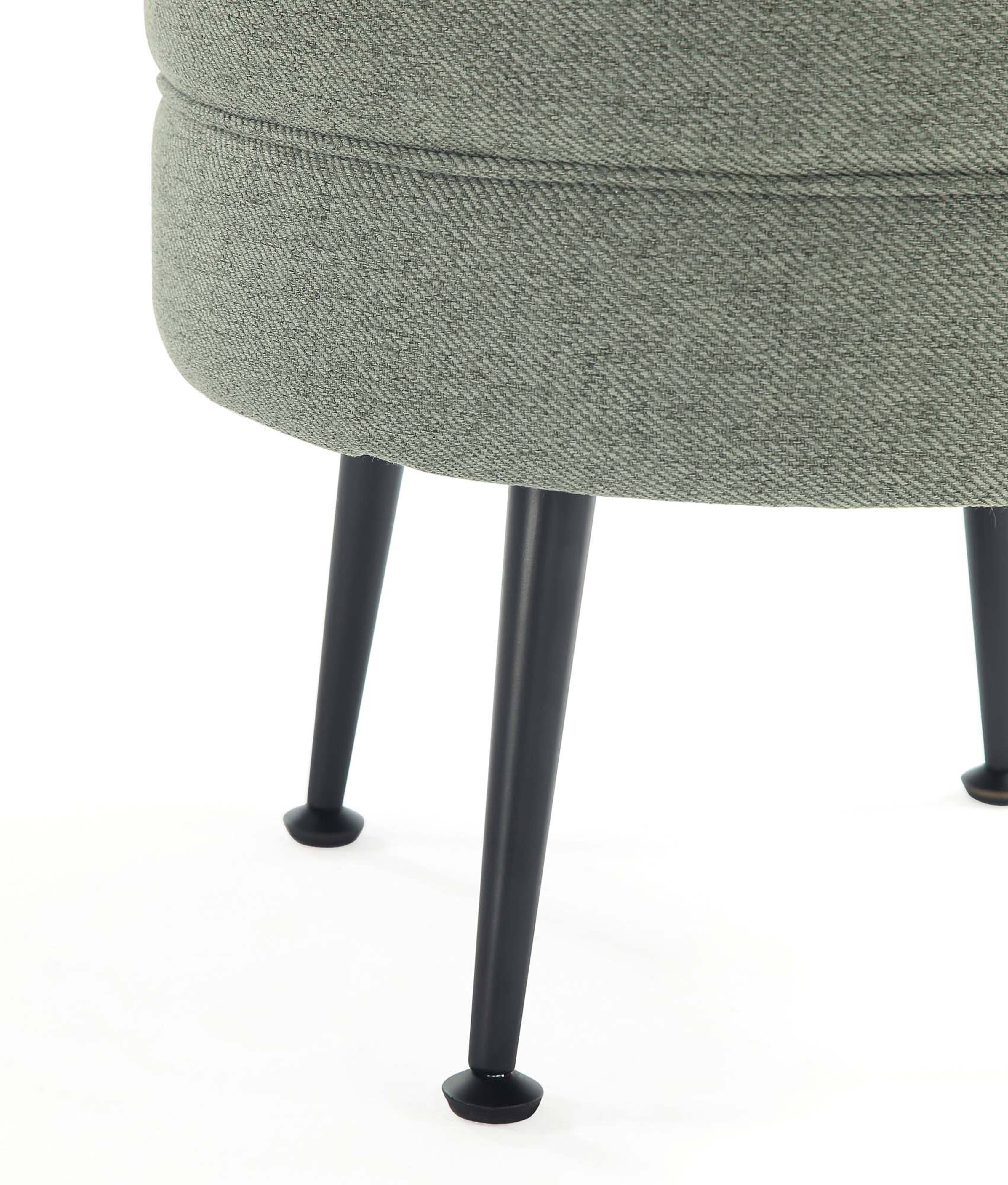 Alt View 1. Manhattan Comfort - Bailey Mid-Century Modern Upholstered Accent Ottoman - Sage Green.