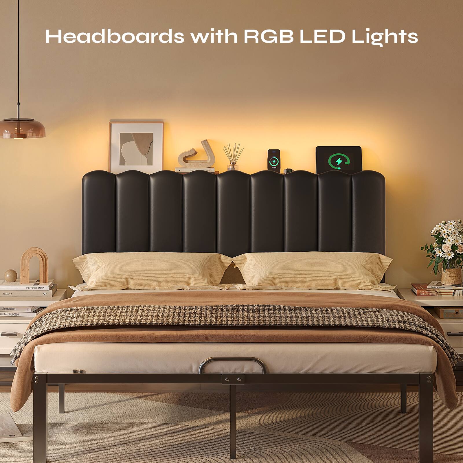 Headboards with RGB LED Lights