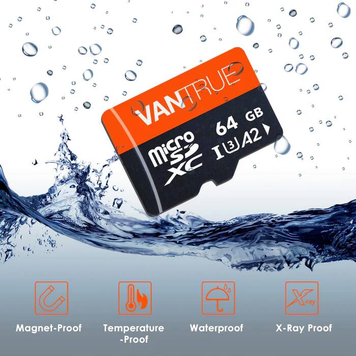 VANTRUE 64 GB Micro SDXC I3A2  
Magnet-Proof  
Temperature-Proof  
Waterproof  
X-Ray Proof