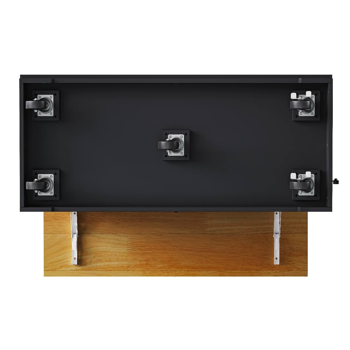 Left. Loheer - Loheer 48 inch kitchen island with 2 bar stools, Drop Leaf, Black - Black.