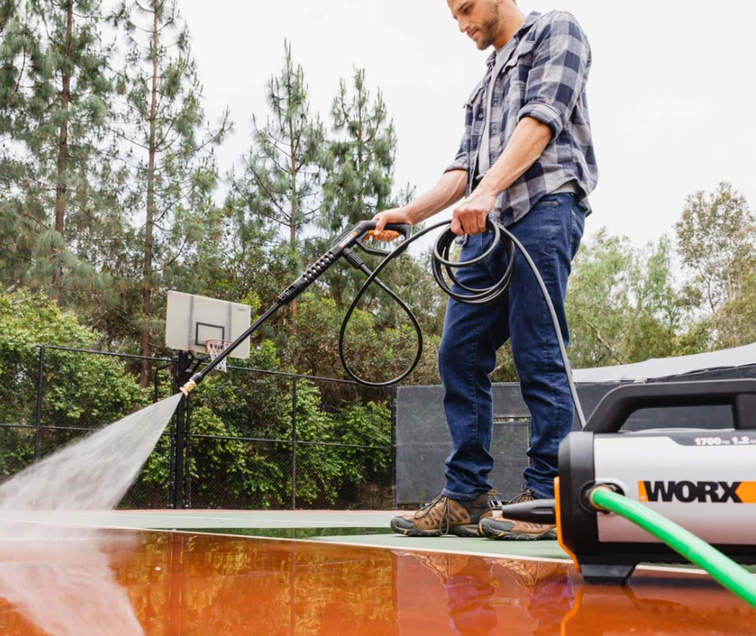 WORX Electric Pressure Washer up to 1700 PSI at 1.2 GPM Black