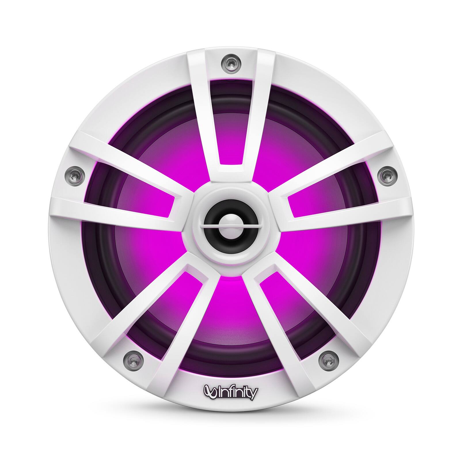 Alt View 3. Infinity - INFINITY 622MLW 6.5" 2 way marine speaker with RGB lighting - White - White.