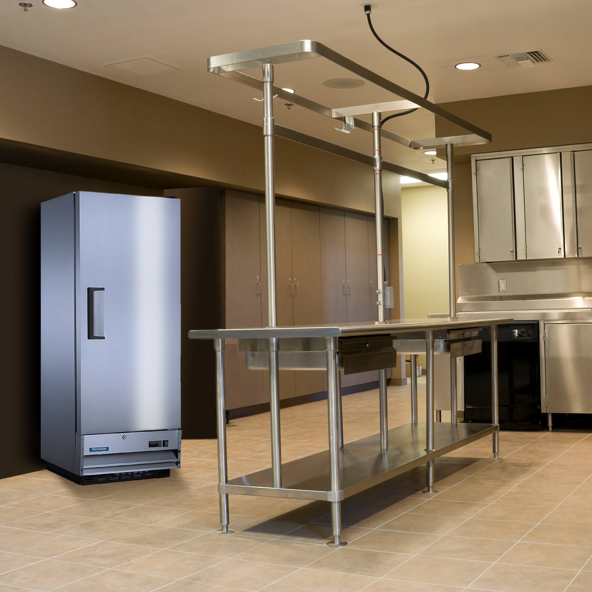 Alt View 6. Magic Chef - Commercial 12 cu. ft. Single Door Reach-In Refrigerator in Stainless Steel - Stainless Steel.