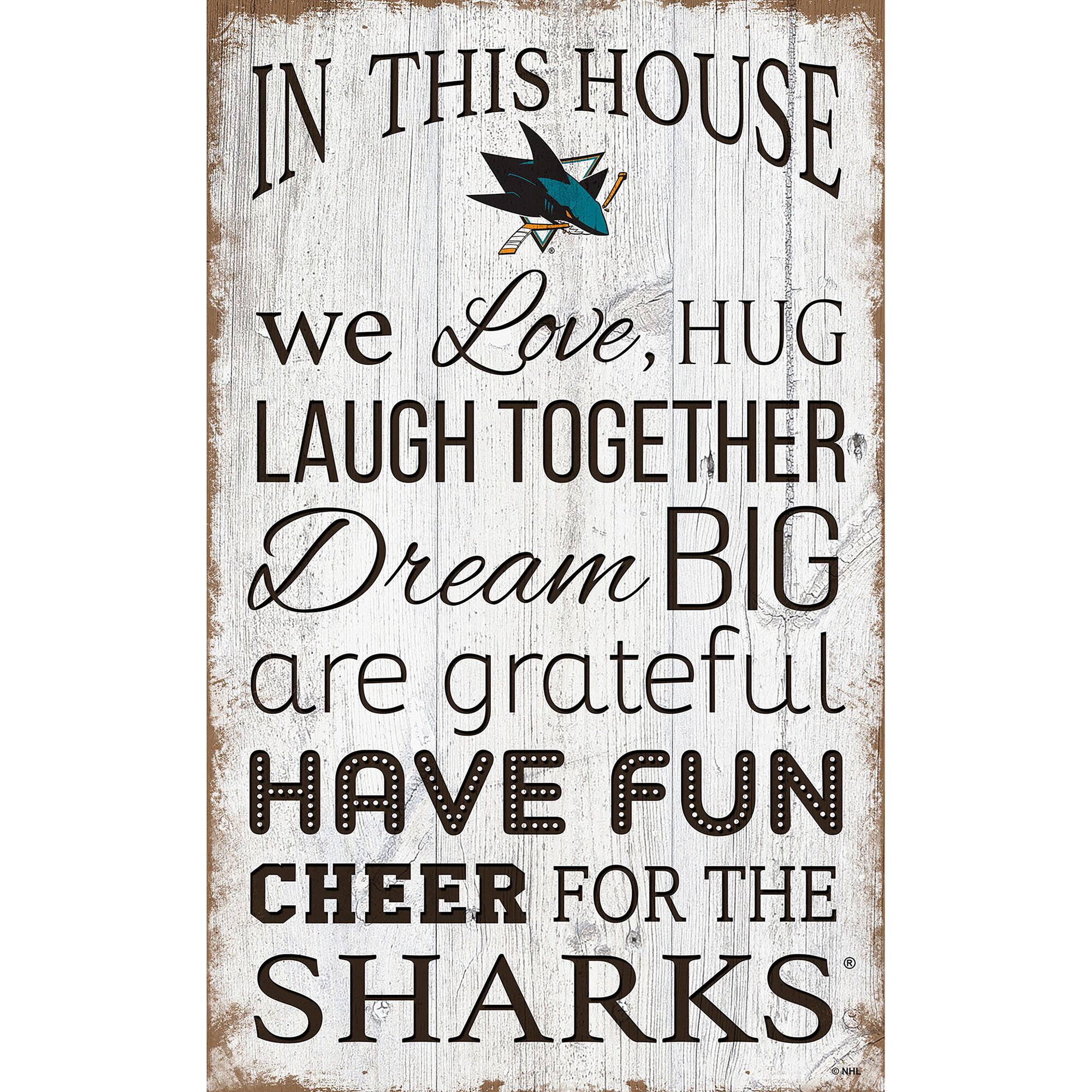 San Jose Sharks 11'' x 19'' Team In This House Sign