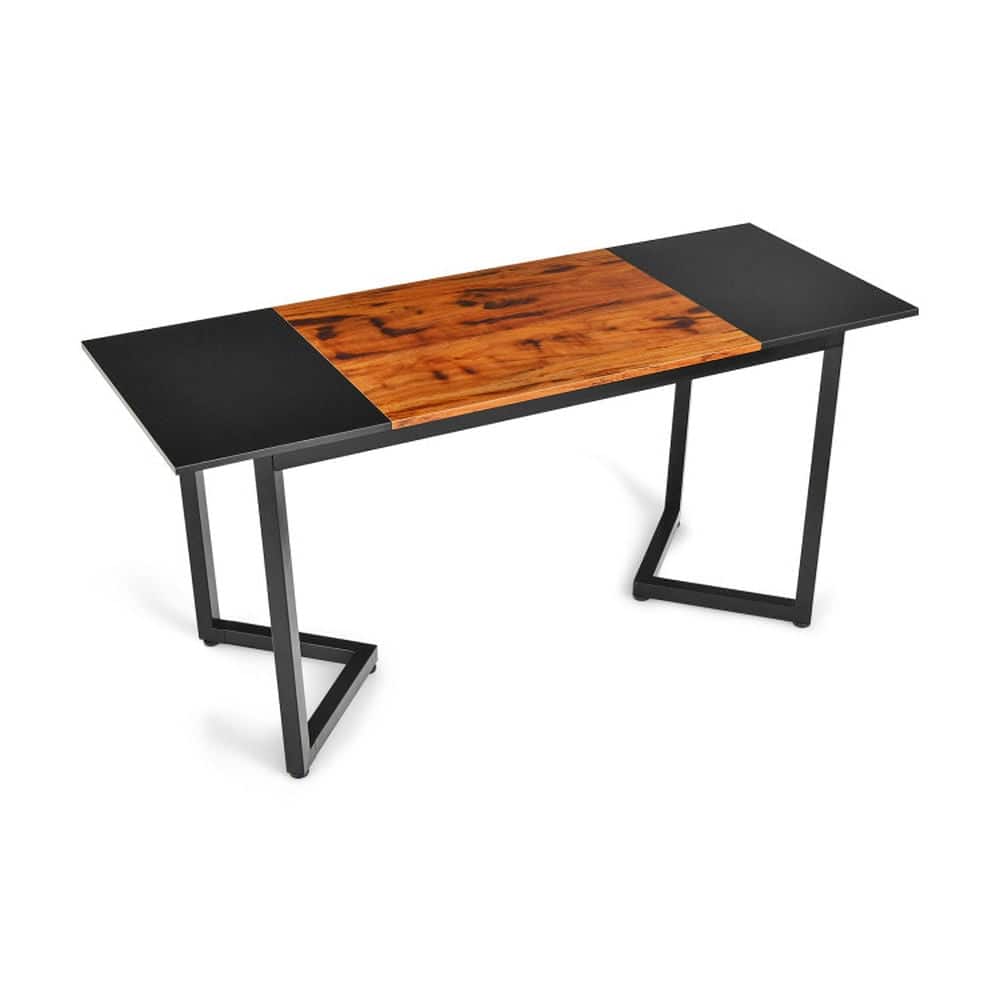 Kadyn - 63-Inch Large Computer Desk with Splice Board for Home and Office-Black, Home Office Desks, Gaming Computer Desks - Brown