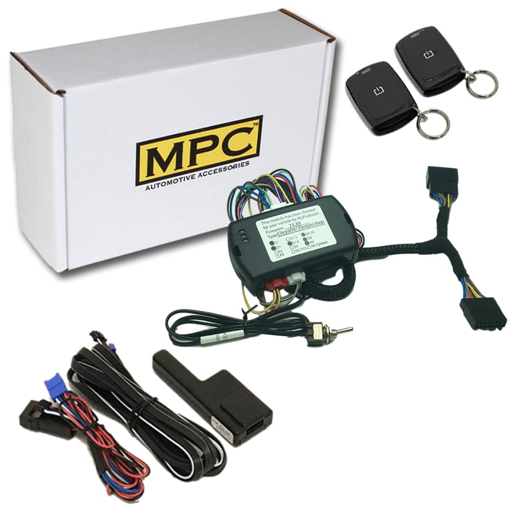 MPC - 1-Button Remote Start Kit For 2007-2011 Dodge Nitro - T-Harness - Key-to-Start - Black