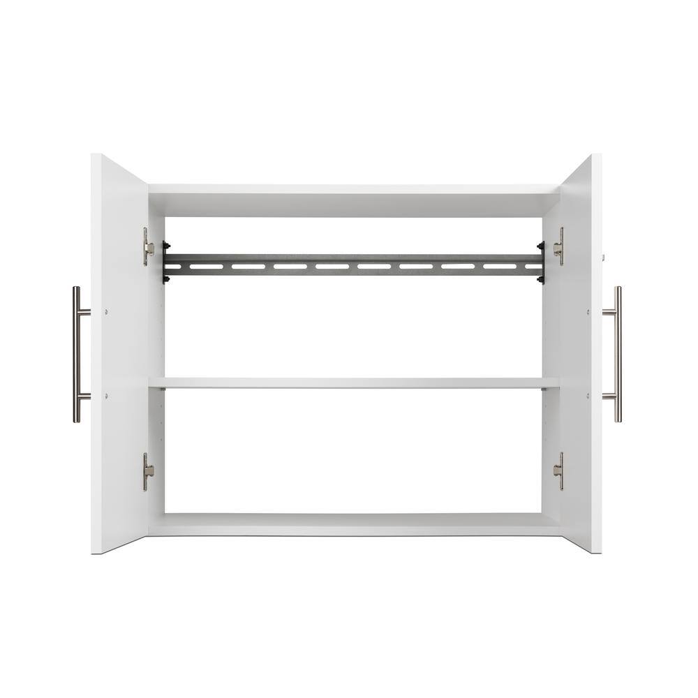Back. Prepac - HangUps 30" Upper Storage Cabinet, White - White.