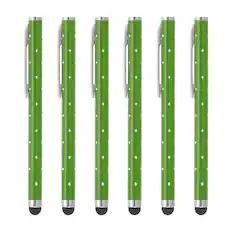 Front. Unique Bargains - Stylus Pens for Touch Screens, 6pcs High Precision Universal Bling Metal Capacitive Pen for Touch Screen Devices Phone - Green.