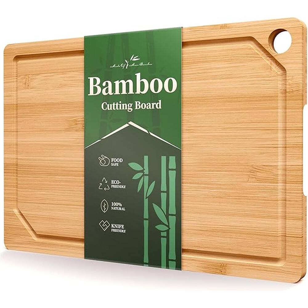 Bamboo Cutting Board

- Food Safe
- Eco-Friendly
- 100% Natural
- Knife Friendly