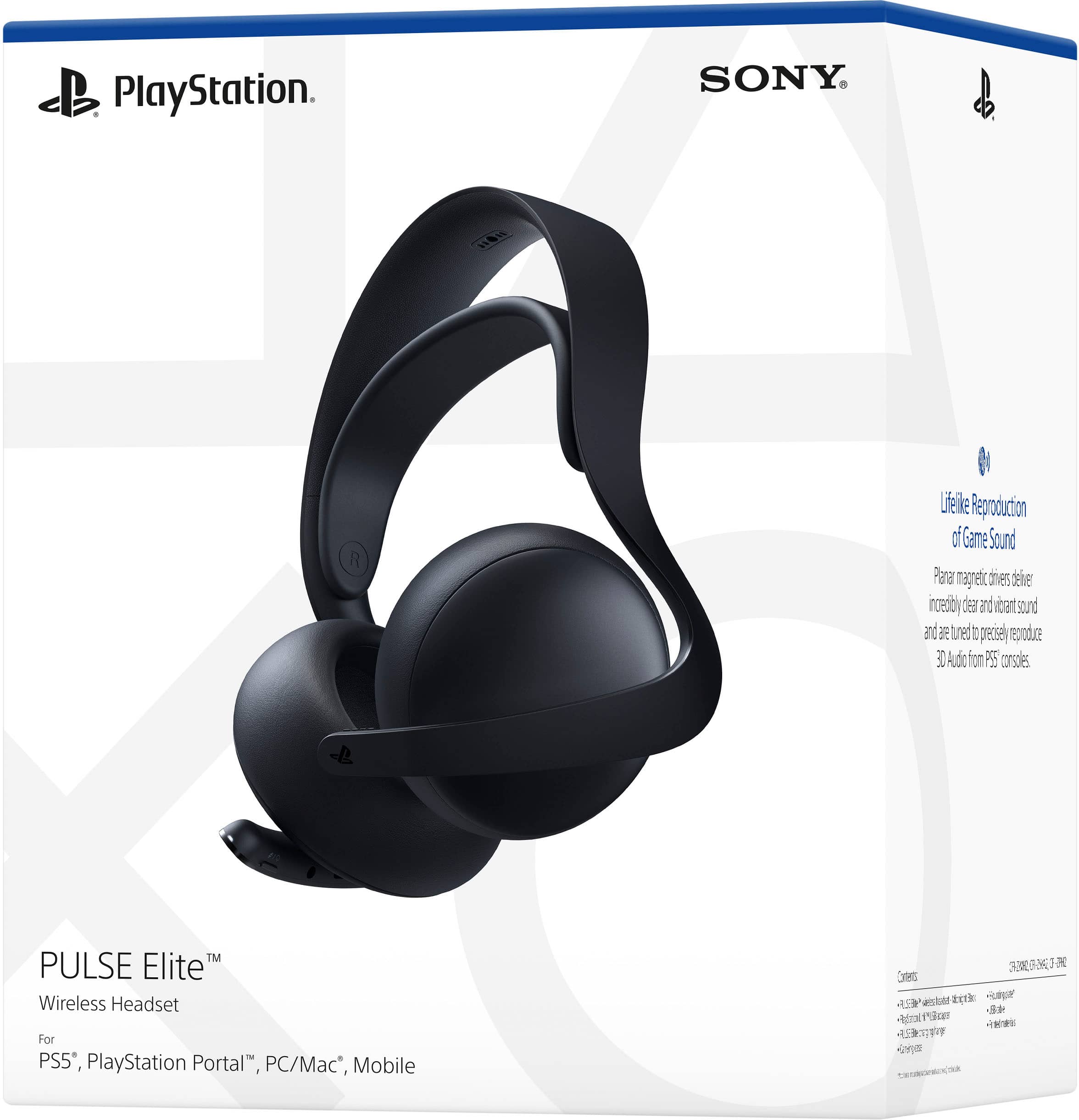 PlayStation. SONY PULSE Elite Wireless Headset for PS5, PlayStation Portal, PC/Mac, Mobile.