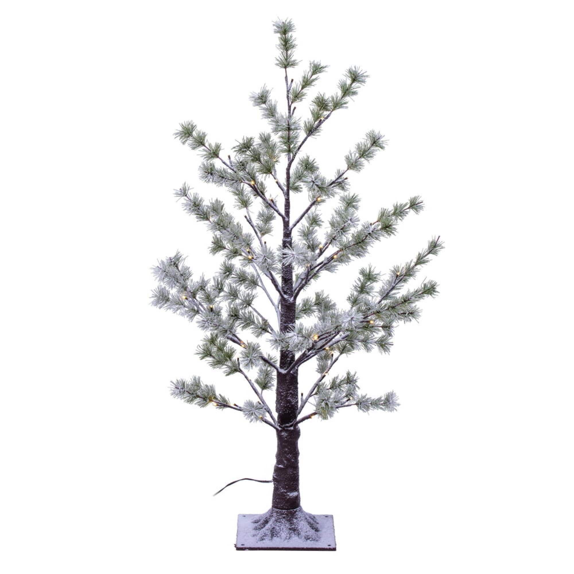 Vickerman - 3' Frosted Mini Pine Tree LED 48WW - Green