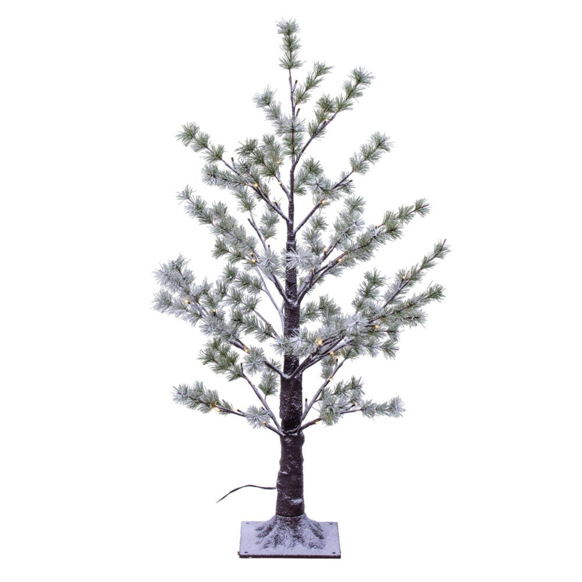 Front. Vickerman - 3' Green Frosted Mini Pine Tree LED 48WW - Green.