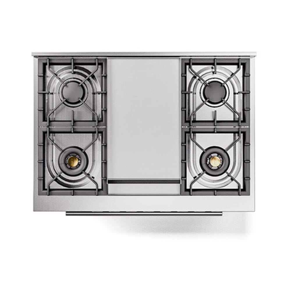 Alt View 5. ILVE - ILVE Professional Plus II Series 36 in. Dual Fuel Range with 6 Sealed Burners + Griddle (Liquid Propane, Satin Trim) - Graphite Matte.
