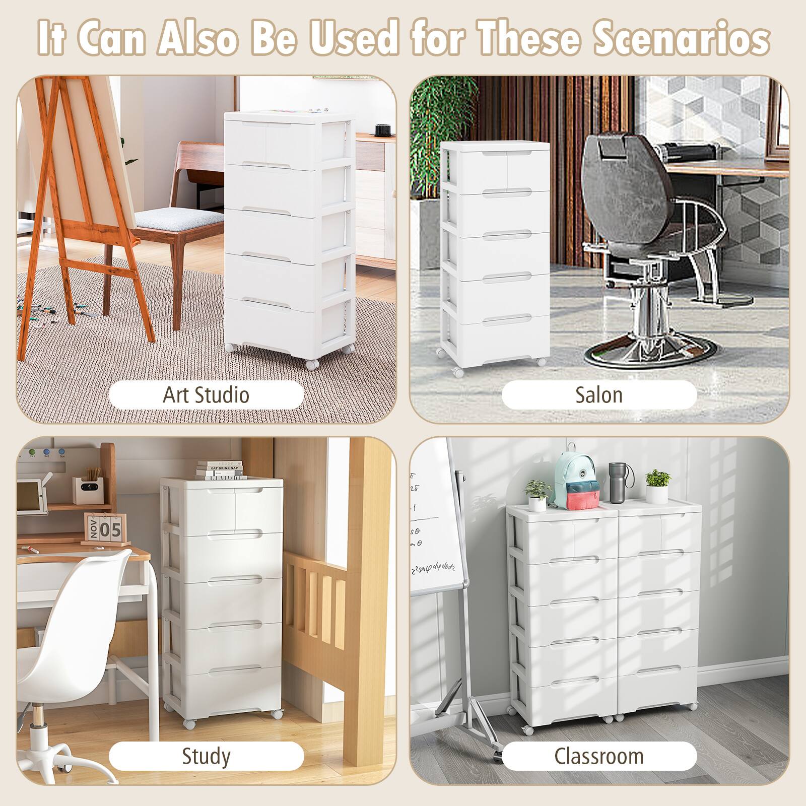 It Can Also Be Used for These Scenarios
Art Studio
Salon
Study
Classroom