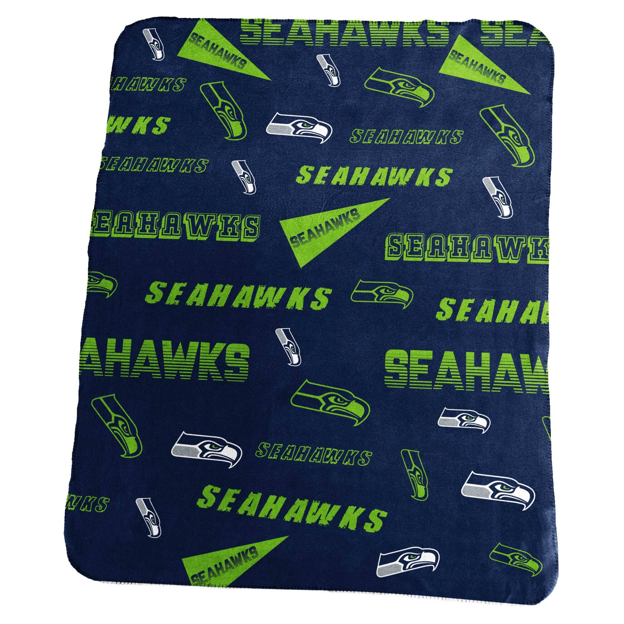 Logo Brands - Seattle Seahawks 50" x 60" Classic Fleece Blanket - Multicolor