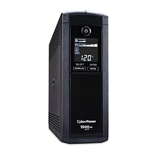 CyberPower - CP1500AVRLCDTAA 1500VA Mini-tower UPS - Black