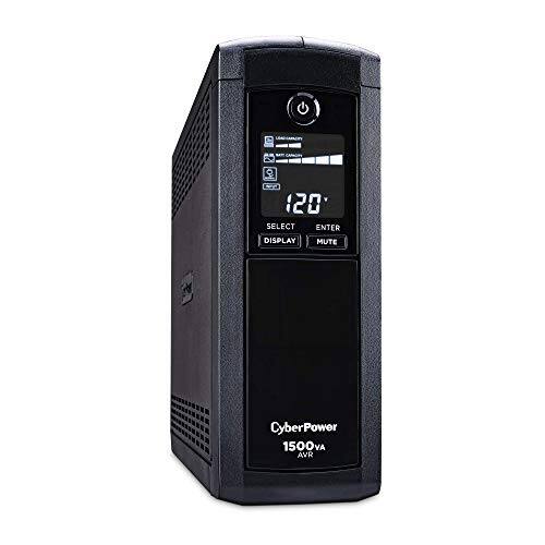 120°  
SELECT ENTER DISPLAY MUTE  
CyberPower 1500VA AVR